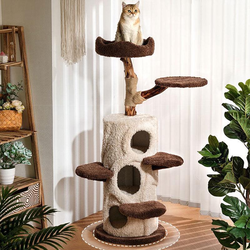 Baumhaus-Kratzbaum für mehrere Katzen, Kletter-Eigentumswohnung