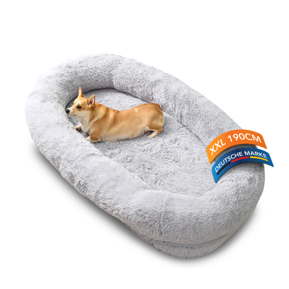 Orthopädisches Hundebett für Menschen "Balu" XXL 190cm inkl. Decke und Kissen