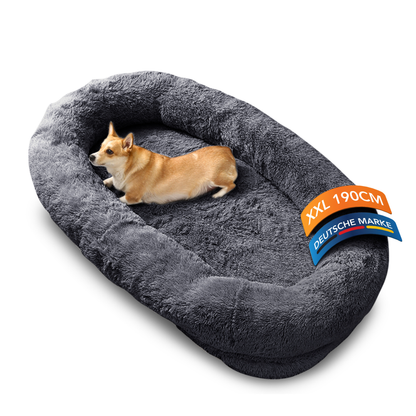 Orthopädisches Hundebett für Menschen "Balu" XXL 190cm inkl. Decke und Kissen