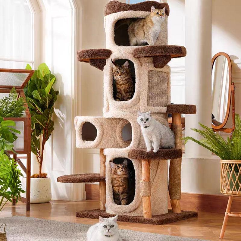 Deluxe großes Katzenklettergerüst-Baumhaus