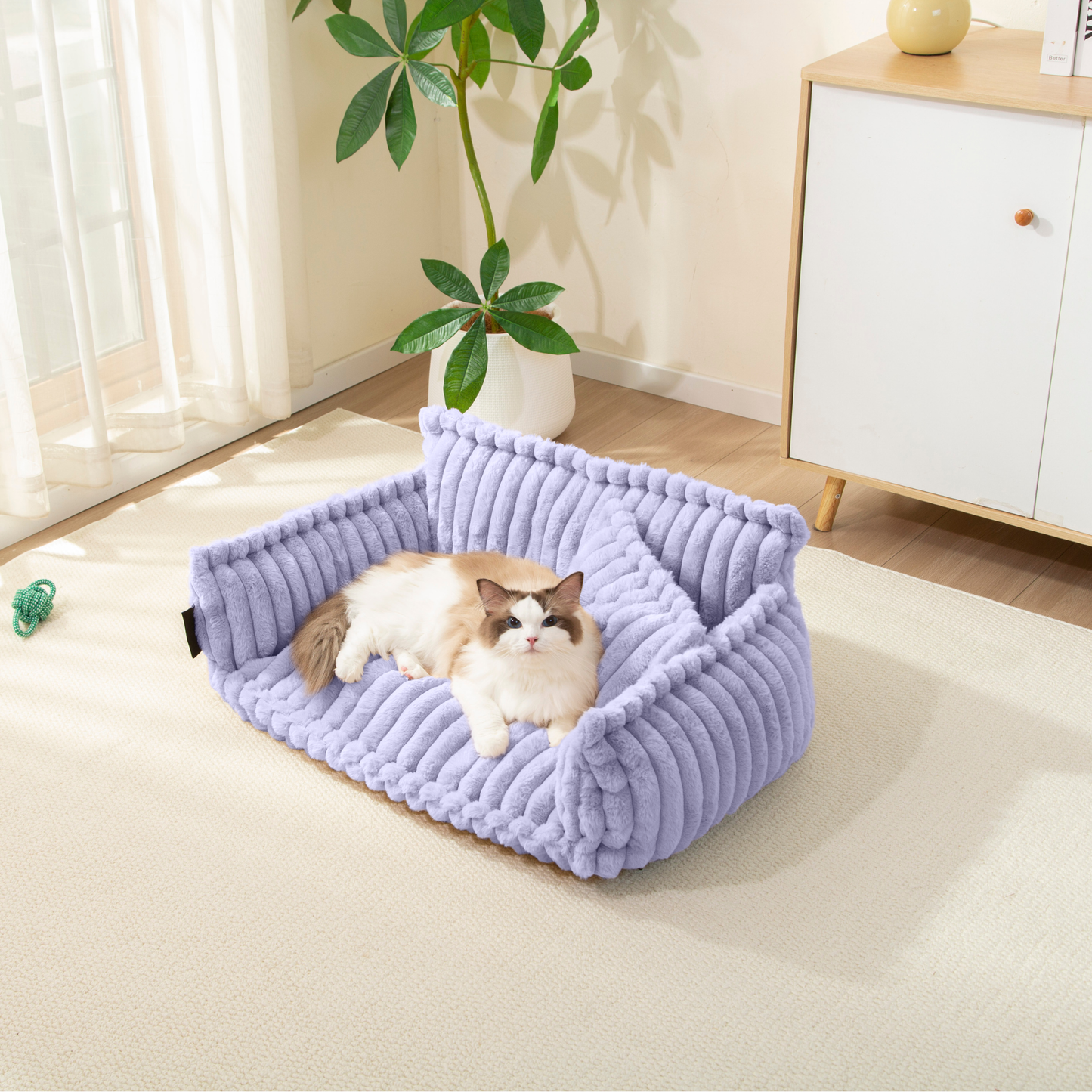 Haustiersofa 'Chaffar' - Für Katzen und Hunde - Moderner Stil - Cord Design - Orthopädische Matratze