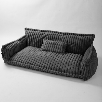Haustiersofa 'Chaffar' - Für Katzen und Hunde - Moderner Stil - Cord Design - Orthopädische Matratze
