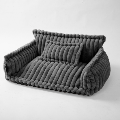 Haustiersofa 'Chaffar' - Für Katzen und Hunde - Moderner Stil - Cord Design - Orthopädische Matratze