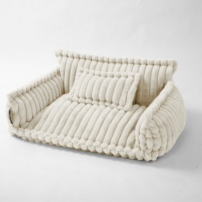 Haustiersofa 'Chaffar' - Für Katzen und Hunde - Moderner Stil - Cord Design - Orthopädische Matratze