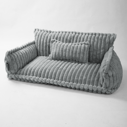 Haustiersofa 'Chaffar' - Für Katzen und Hunde - Moderner Stil - Cord Design - Orthopädische Matratze