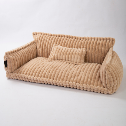 Haustiersofa 'Chaffar' - Für Katzen und Hunde - Moderner Stil - Cord Design - Orthopädische Matratze