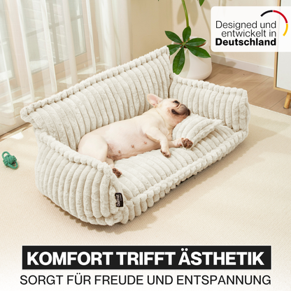 Haustiersofa 'Chaffar' - Für Katzen und Hunde - Moderner Stil - Cord Design - Orthopädische Matratze