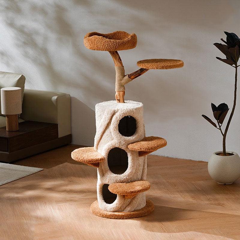 Baumhaus-Kratzbaum für mehrere Katzen, Kletter-Eigentumswohnung