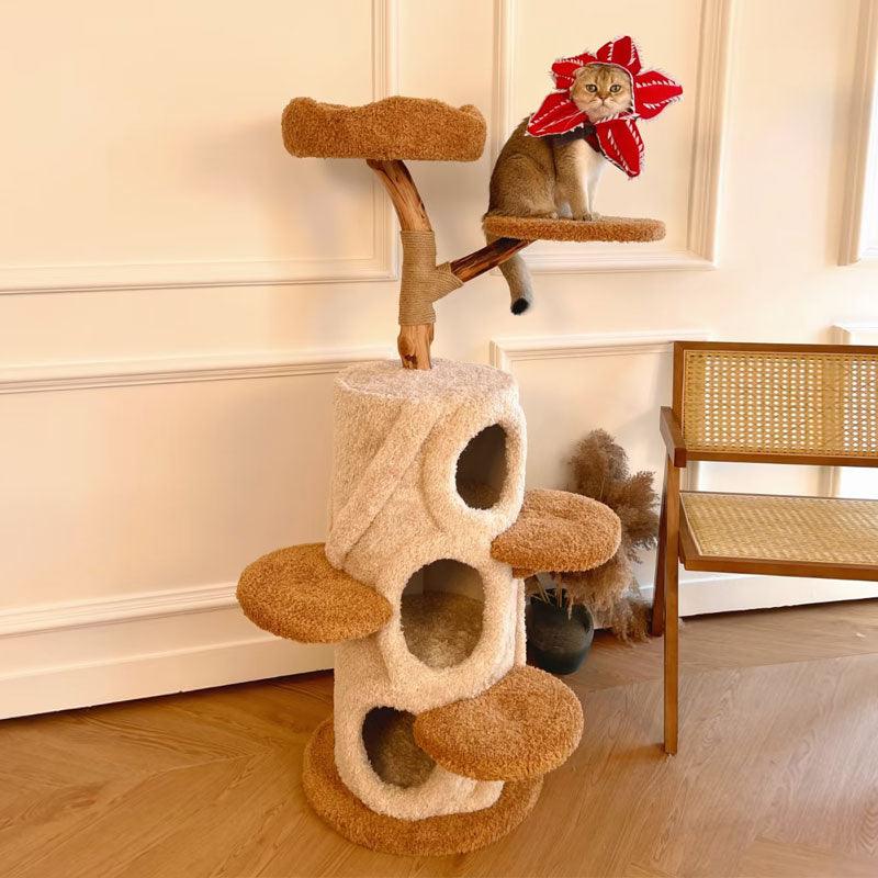 Baumhaus-Kratzbaum für mehrere Katzen, Kletter-Eigentumswohnung